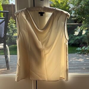 Halogen Cream Sleeveless Cowl Neck Blouse